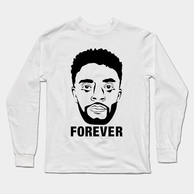 Chadwick Boseman Tribute Forever Long Sleeve T-Shirt by lahuwasi